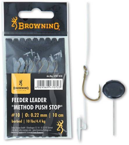 Browning Návazec Feeder Leader Method Push Stop Size 10 0,22mm 10cm