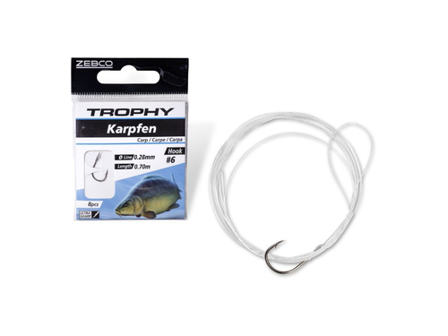 Hotový návazec Trophy Karpfen/Carp Size 4, 0,30mm, 70cm