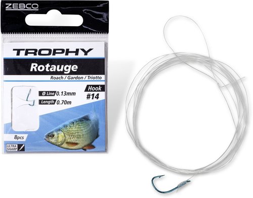 Zebco Návazec Trophy Rotauge 10 ks Size 10, 0,17mm, 70cm