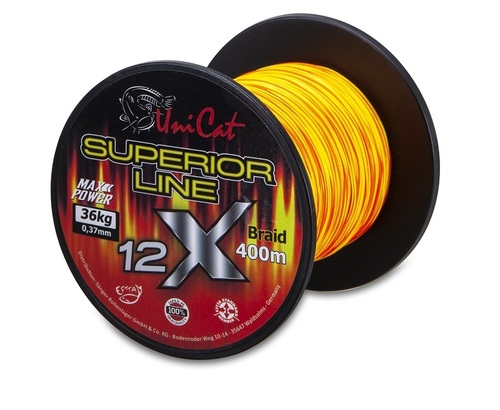 Šňůra Uni Cat 12 X Superior Line 400m 0,70mm, 71kg