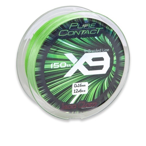 Šňůra Iron Claw Pure Contact X9 150m Zelená 0,24mm, 21kg