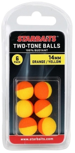 Starbaits Zig Rig Kulička 14mmTwo-Tone Balls Oranžovo-Žlutá