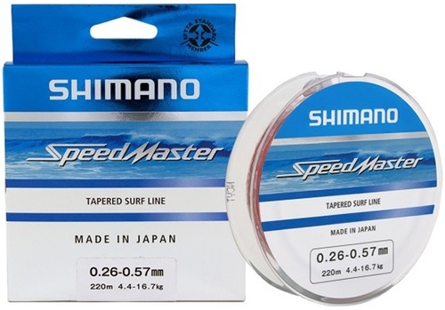 Shimano Ujímaný vlasec SpeedMasterTapered Surf Leader 10x15m 0,26-0,57mm, 4,6-17,0kg