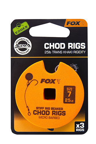 Fox EDGES™ Chod Rigs - Standard 25lb, Size 7 (Návazec Chod rig 7)