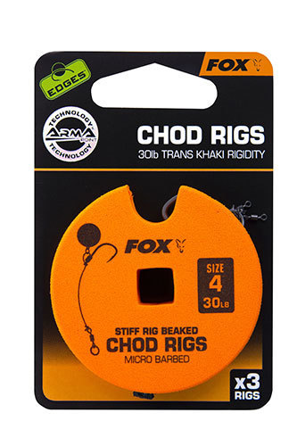 Fox EDGES™ Chod Rigs - Standard 30lb, size 4 (Návazec Chod rig 4)