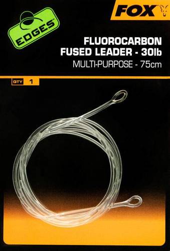 Fox Montáž EDGES™ Fluorocarbon Fused Leaders 75cm No Swivel