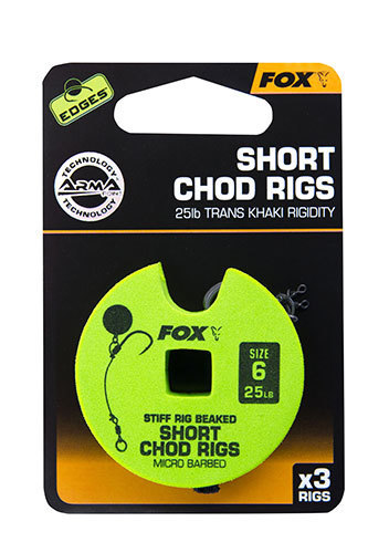EDGES™ Chod Rigs - Short 25lb, size 6 Short (Návazec Chod rig 6 krátký)