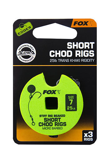 Fox EDGES™ Chod Rigs - Short 25lb, size 7 (Návazec Chod rig 7 krátký)