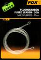 Fox Montáž EDGES™ Fluorocarbon Fused Leaders 75cm No Swivel