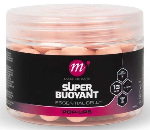 Mainline Pop Up Super Buoyant Esential Cell 13mm, 150ml White-Bílý