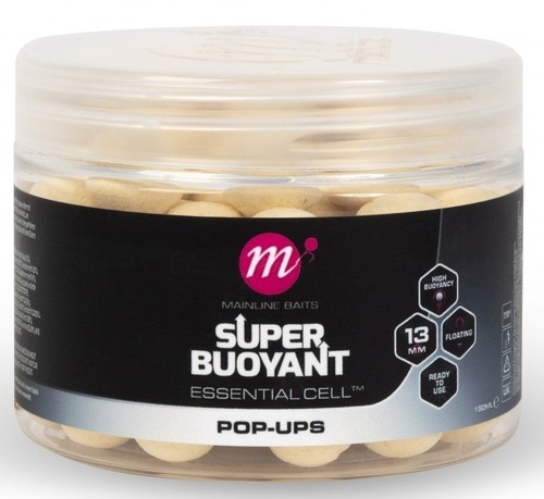 Mainline Pop Up Super Buoyant Esential Cell 13mm, 150ml White-Bílý