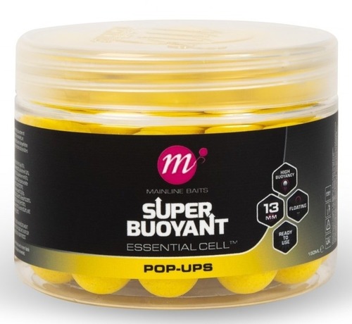 Mainline Pop Up Super Buoyant Esential Cell 13mm, 150ml White-Bílý