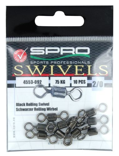 Spro obratlík Black Rolling Swivel Size 1, 45kg