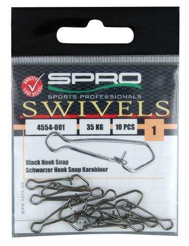 Spro Karabinka Black Hook Snap Size 3, 22kg