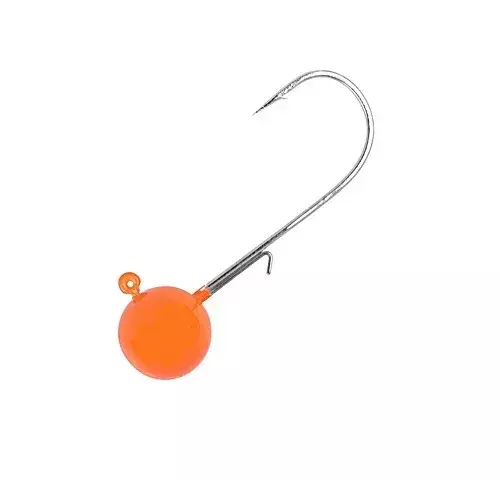 Spro Jigová hlava Round Jig Head 3,5g, Fluo Orange Hook Size 2