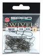 Spro Karabinka Black Rolling Swivel+Fastlock Snap Size 8, 11kg