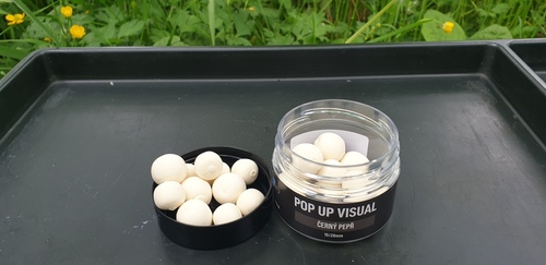 Top Carp Pop-Up Visual 15/20mm, 100ml Černý pepř