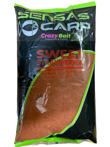 Sensas Krmení Crazy Bait 1kg Sweet Strawberry